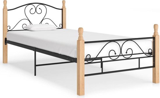 Medina Bedframe metaal zwart 90x200 cm