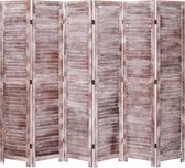 Medina Kamerscherm met 6 panelen 210x165 cm hout bruin