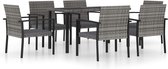 Medina 7-delige Tuinset poly rattan grijs