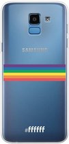6F hoesje - geschikt voor Samsung Galaxy J6 (2018) -  Transparant TPU Case - #LGBT - Horizontal #ffffff