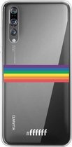 6F hoesje - geschikt voor Huawei P20 Pro -  Transparant TPU Case - #LGBT - Horizontal #ffffff