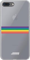 6F hoesje - geschikt voor iPhone 7 Plus -  Transparant TPU Case - #LGBT - Horizontal #ffffff