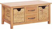 Medina Dressoir 88x53x43 cm massief eikenhout en waterhyacint