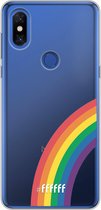 6F hoesje - geschikt voor Xiaomi Mi Mix 3 -  Transparant TPU Case - #LGBT - Rainbow #ffffff