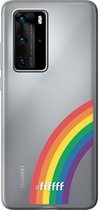6F hoesje - geschikt voor Huawei P40 Pro -  Transparant TPU Case - #LGBT - Rainbow #ffffff