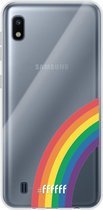 6F hoesje - geschikt voor Samsung Galaxy A10 -  Transparant TPU Case - #LGBT - Rainbow #ffffff