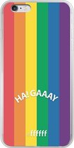 6F hoesje - geschikt voor iPhone 6 Plus -  Transparant TPU Case - #LGBT - Ha! Gaaay #ffffff