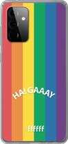 6F hoesje - geschikt voor Samsung Galaxy A72 -  Transparant TPU Case - #LGBT - Ha! Gaaay #ffffff