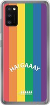 6F hoesje - geschikt voor Samsung Galaxy A41 -  Transparant TPU Case - #LGBT - Ha! Gaaay #ffffff
