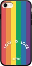 6F hoesje - geschikt voor iPhone 7 -  TPU Case - #LGBT - Love Is Love #ffffff