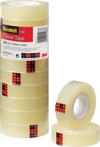 Scotch® General Purpose Tape, Transparant, Toren, 15 mm x 33 m, 10 Rollen/Toren