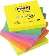 Post-it® Z-Notes Navullingen - Geel (2), Groen (1), Paars (1), Roze (1), Oranje (1) - 6 stuks