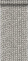 ESTAhome behang touw-motief donkergrijs - 138248 - 53 cm x 10,05 m