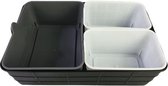 Flexibele mini opbergmandjes - set van 4 - Zwart / Grijs / Wit - Kunststof - Voorraadbakjes - Opbergbakjes
