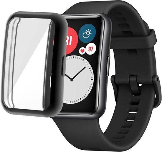 Étui de protection en TPU Strap-it® Huawei Watch Fit Noir bol