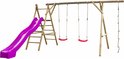 Swing King speeltoestel hout met glijbaan Noortje 450cm - violet
