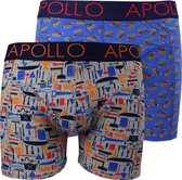 Apollo Heren Boxershorts Tools Print Grijs/Blauw - Maat L