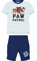 Paw Patrol  2 delige zomerset - t shirt + short - blauw - gestreept - Maat 98 / 3 jaar