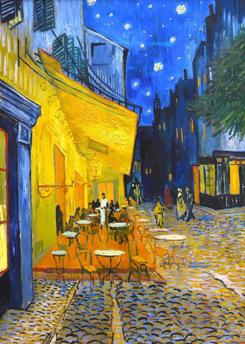Poster Terras bij nacht Vincent van Gogh bol