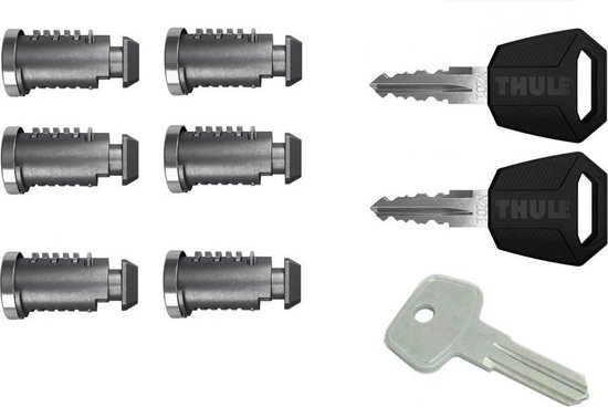 Thule One-Key System Fietsendragers Accessoire Black 6 lock cylinders van Thule — afbeelding 2