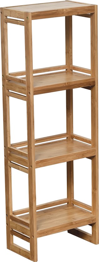 Multifunctioneel Bamboe Rek 4-laags 33x20x100 cm - Bruin | bol