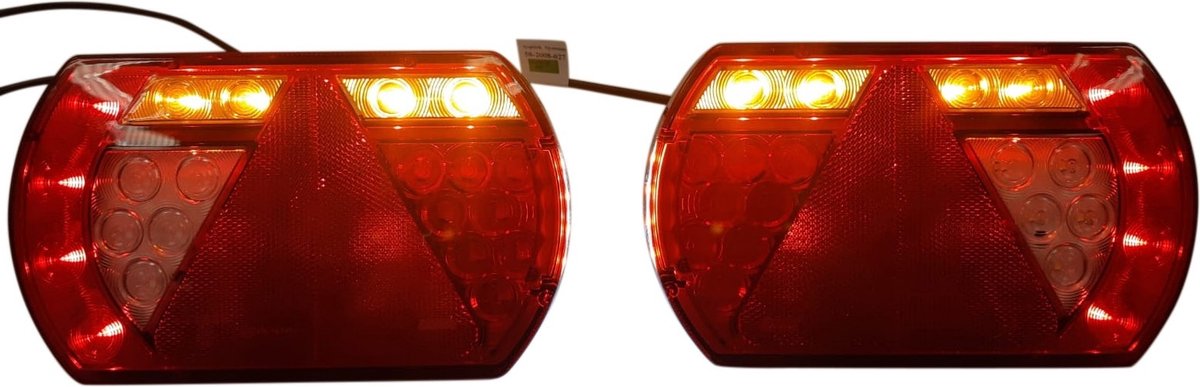 Achterlicht - Lucidity LED - links - 236x140x52 mm - 5-polige Aspöck connector - met ingebouwde weerstand