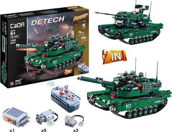 CaDA C61001W Panzer M1A2 Sep Abrams - 1498 pièces - Compatible Lego technic  -... | bol.com