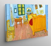 Canvas De slaapkamer - Vincent van Gogh - 70x50cm