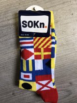SOKn. trendy sokken "NAUTIC" 40-46  (Ook leuk om kado te geven !)