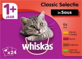 Whiskas 1+ Classic Selection Légumes en Sauce - Nourriture pour Chats - 24x100 g
