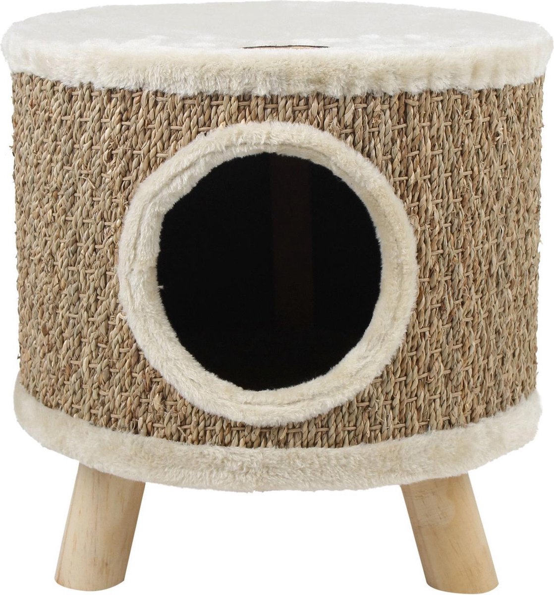 Adori Kyra Krab En Ligmeubel – Krabpaal – 36x36x36 cm Naturel Beige