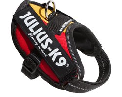 Julius K9 IDC Powertuig/Harnas - Baby 2/33-45cm - XXS - BELGISCHE VLAG KLEUR.