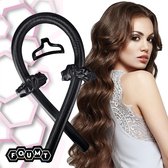 Foumt - Heatless curls - Haar kruller - Satijnen haarkruller - Met gratis scrunchies & haarclip - Zwart