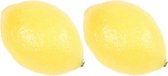 5x stuks kunstfruit citroen 8 cm - decofruit citroenen