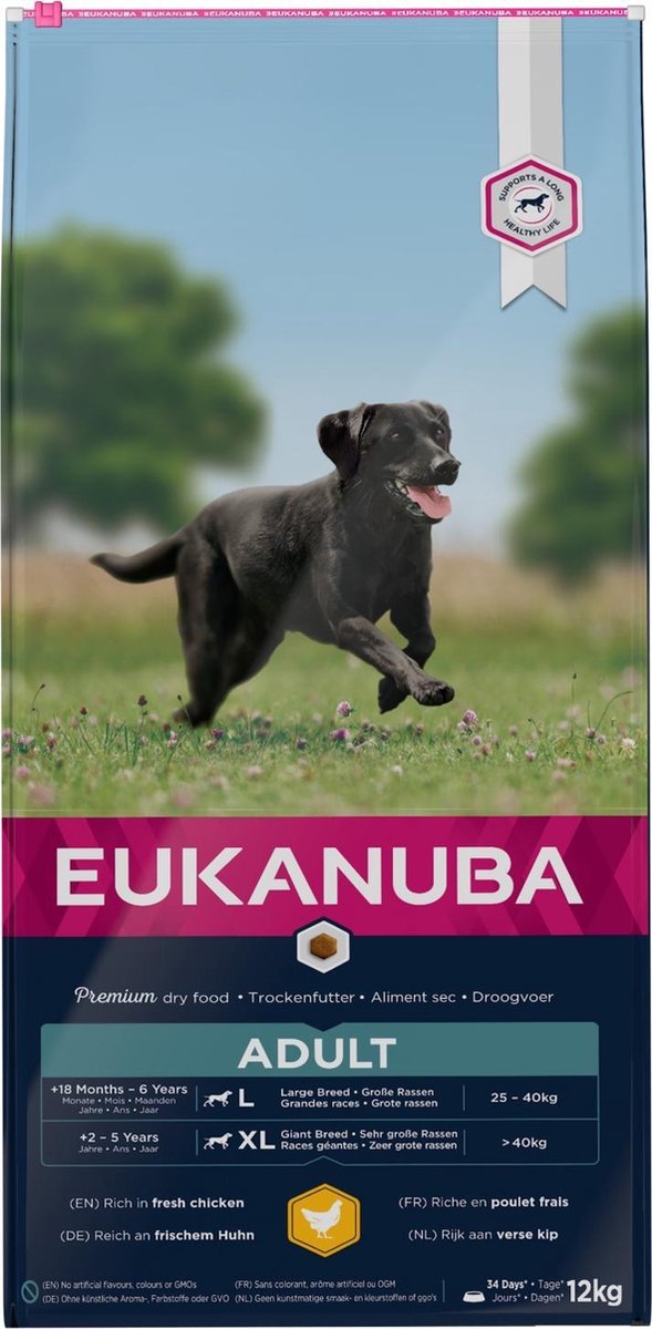 Eukanuba Dog Adult - Large Breed - Kip - Hondenvoer - 12 kg
