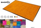 Wash & Clean deurmat, droogloop, ook voor professioneel gebruik, kleur "Tangerine" machine wasbaar 30°, 90 cm x 60 cm.