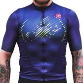 Castelli Fietsshirt korte mouwen Heren Paars Groen - Giungla Jersey Purple Green-S