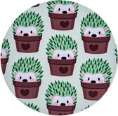 Moodadventures | Muismatten | Muismat Rond Groen Egels | Ø 20 cm.