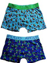 Apollo - boxershort heren - 2 - Pack - Print - Maat L