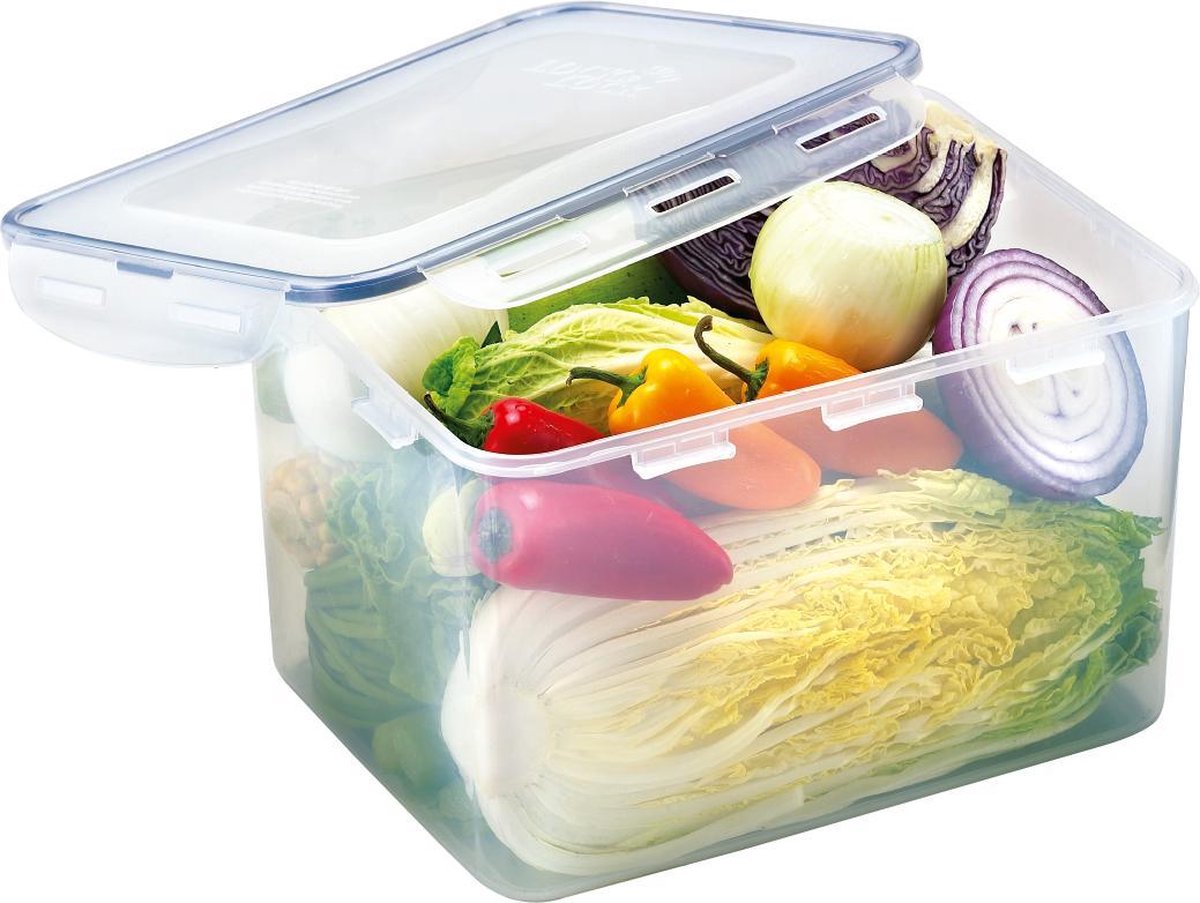 Lock&Lock Vershouddoos - Bewaardoos - Opbergbox met deksel - Luchtdicht - 90 liter - Transparant