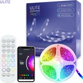 ULITE Smart LED Light Strip - multi color - met afstandsbediening & WiFi - stem- en appbediening - 5 meter