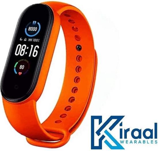 Kiraal Ultra - Stappenteller - Activity Tracker - Temperatuurmeter - Bloeddrukmeter - Hartslagmeter - Smartwatch - Horloge - Heren - Dames - Nederlandse Handleiding - Oranje