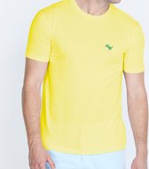 Eubi Shirt DINO - Geel Shirt van Bamboevezel - T-Shirt voor Heren - Maat S