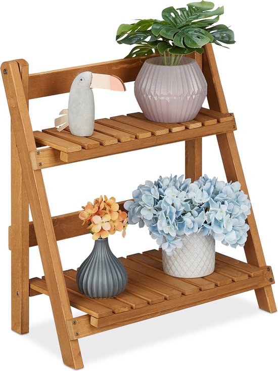 Relaxdays plantenrek - plantentafel - etagere - plantentrap - metaal Relaxdays plantenrek - plantentafel - etagere - plantentrap - metaal