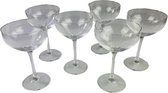 Cocktailglazen SANTINO - Transparant - Glas - Ø 9 x h 15 cm - Set van 6