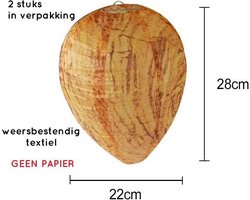Wespenverjager | Textiel | Weersbestendig | SET VAN 2 STUKS | Wespennest | Wespennest Dummy | Wespen Verjagen | Wespenvangers | Nep Wespennest