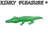 Opblaasbare Krokodil - Groen - Lengte x Breedte - 168 x 86cm + Opblaasbare Bekerhouder