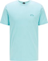 Hugo Boss Hugo Boss Curved Logo T-shirt - Mannen - lichtblauw