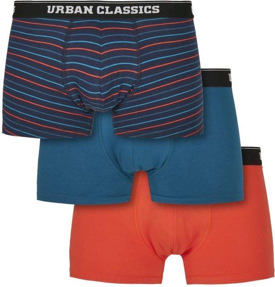 Urban Classics - Mini Stripe 3-Pack Boxershorts set - S - Multicolours