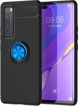 Voor Huawei Nova 7 Pro Lenuo schokbestendige TPU-beschermhoes met onzichtbare houder (zwartblauw)